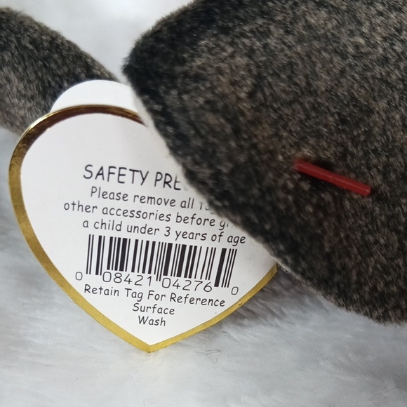 2000 Ty Elephant Plush Toy - Brown and White - Picture 11 of 13